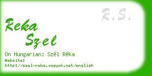 reka szel business card